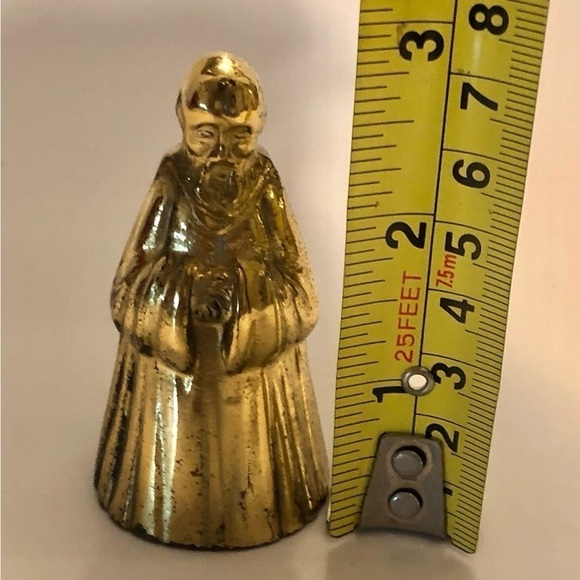 Vintage Antique Brass Bell, Monk, Friar, Victorian, Heavy Solid Brass - Picture 2 of 3